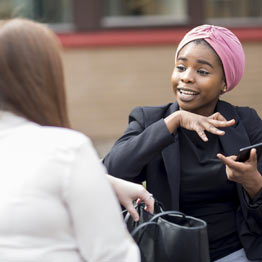 Students talking