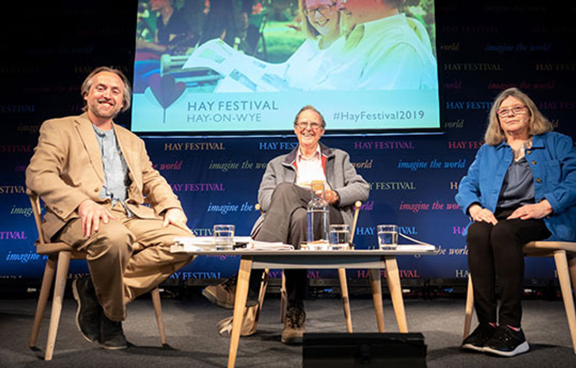 Professsor M Wyn Thomas, Professor Daniel Williams and Menna Elfyn