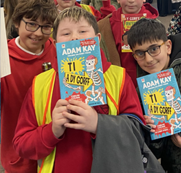 Children from Ysgol Bryn y Mor at the launch