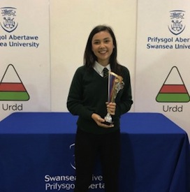 Ellen Jones with her trophy