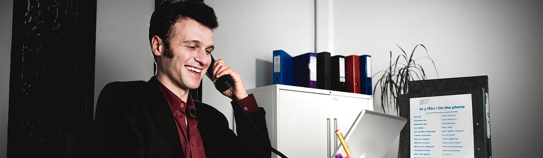 Man on the phone in an office