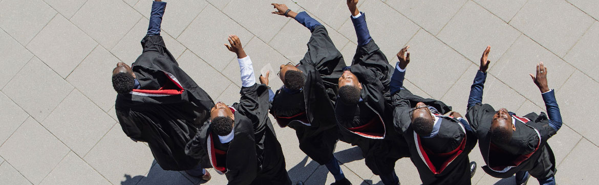 A group of students at graduation