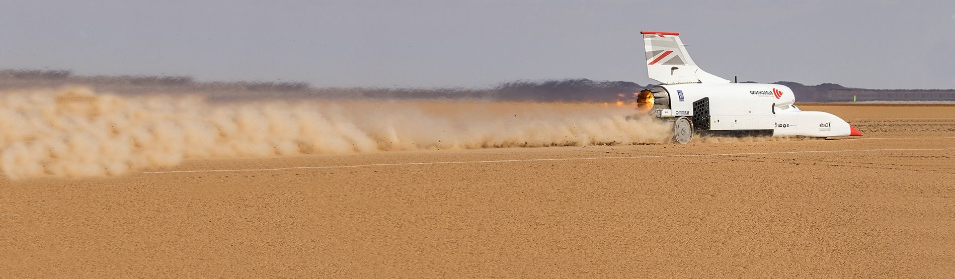 Bloodhound during a speed test.