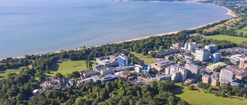 Swansea university singleton campus Arial shot