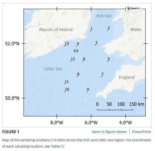 Map showing data collection locations