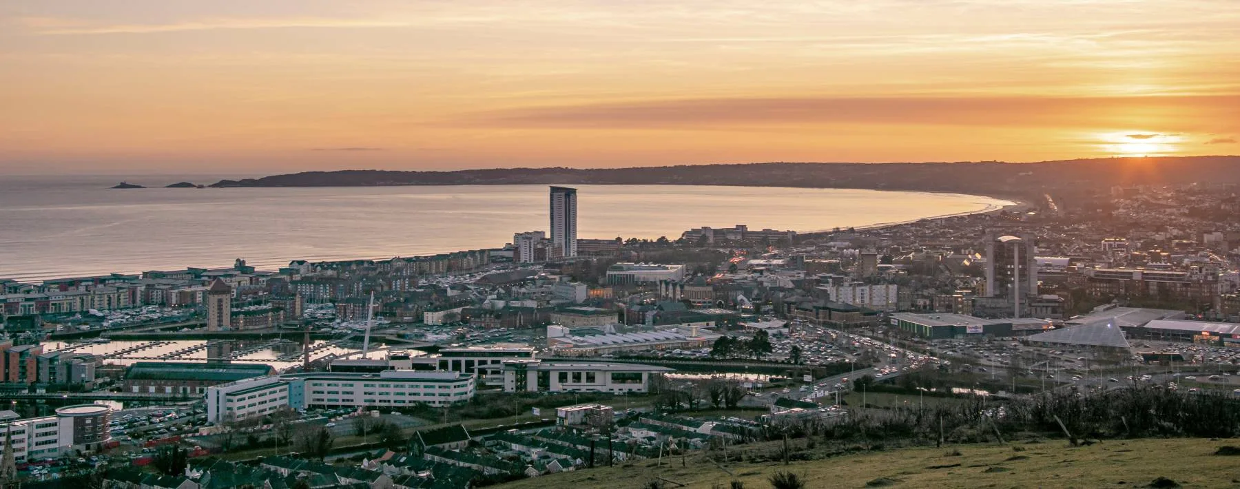 Swansea at dusk