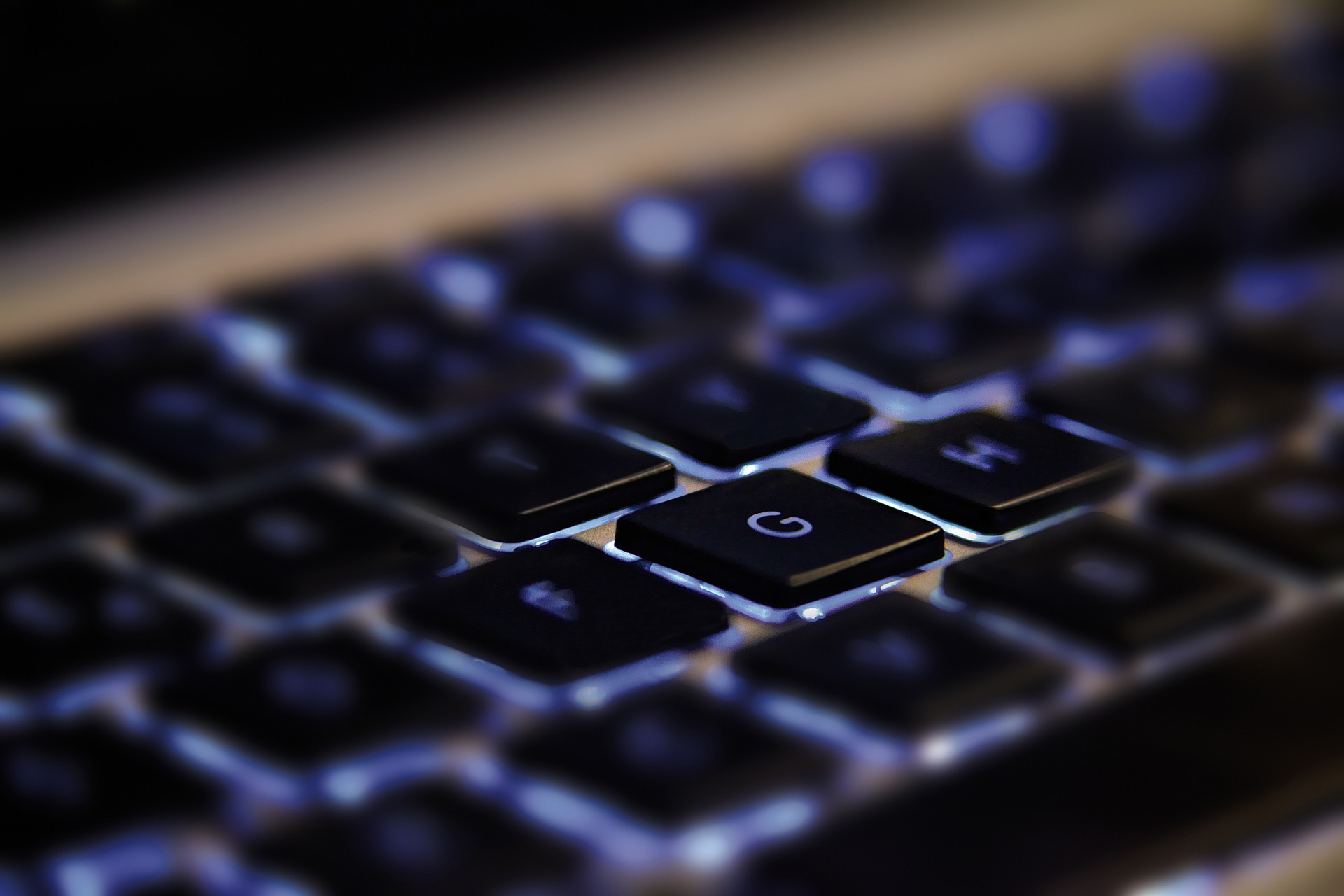 Close up of keys on a computer keyboard