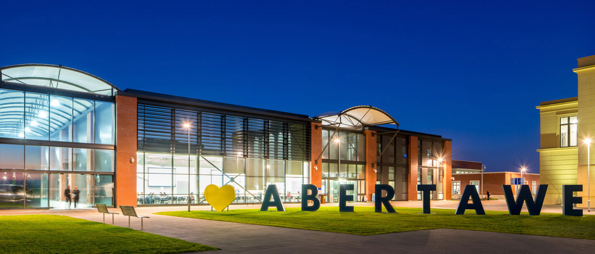 Engineering building at night