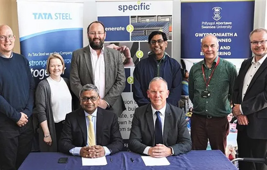 Timau o Tata Steel a Phrifysgol Abertawe