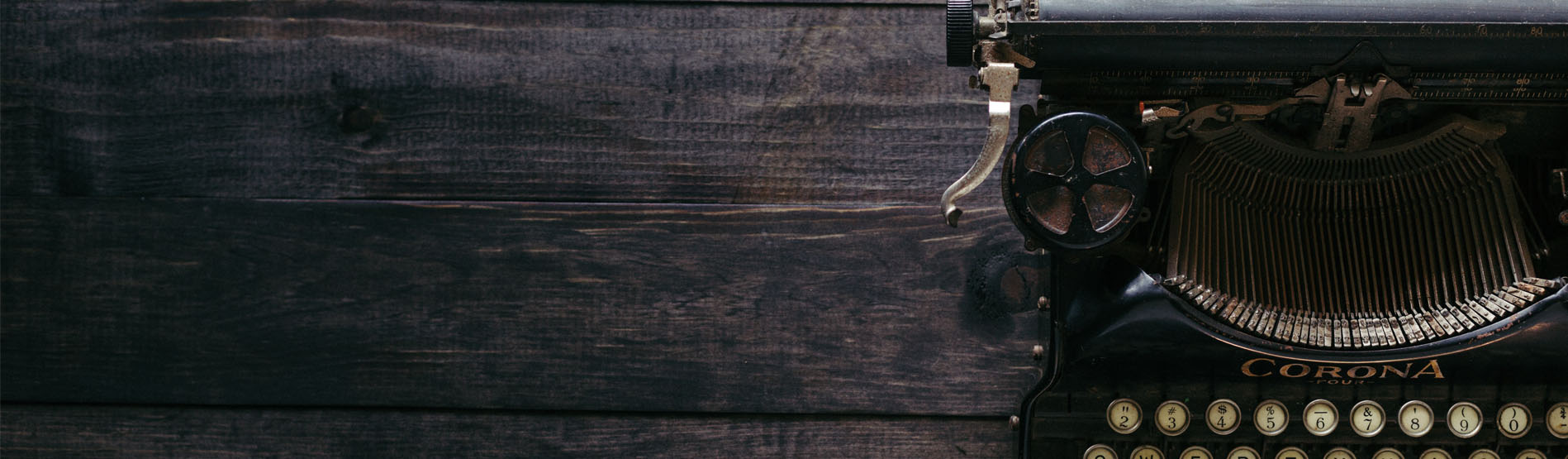 A typewriter on a desk