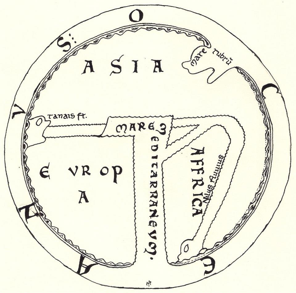 Ancient Map of Europe.