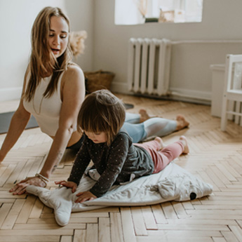 Yoga with mum and baby