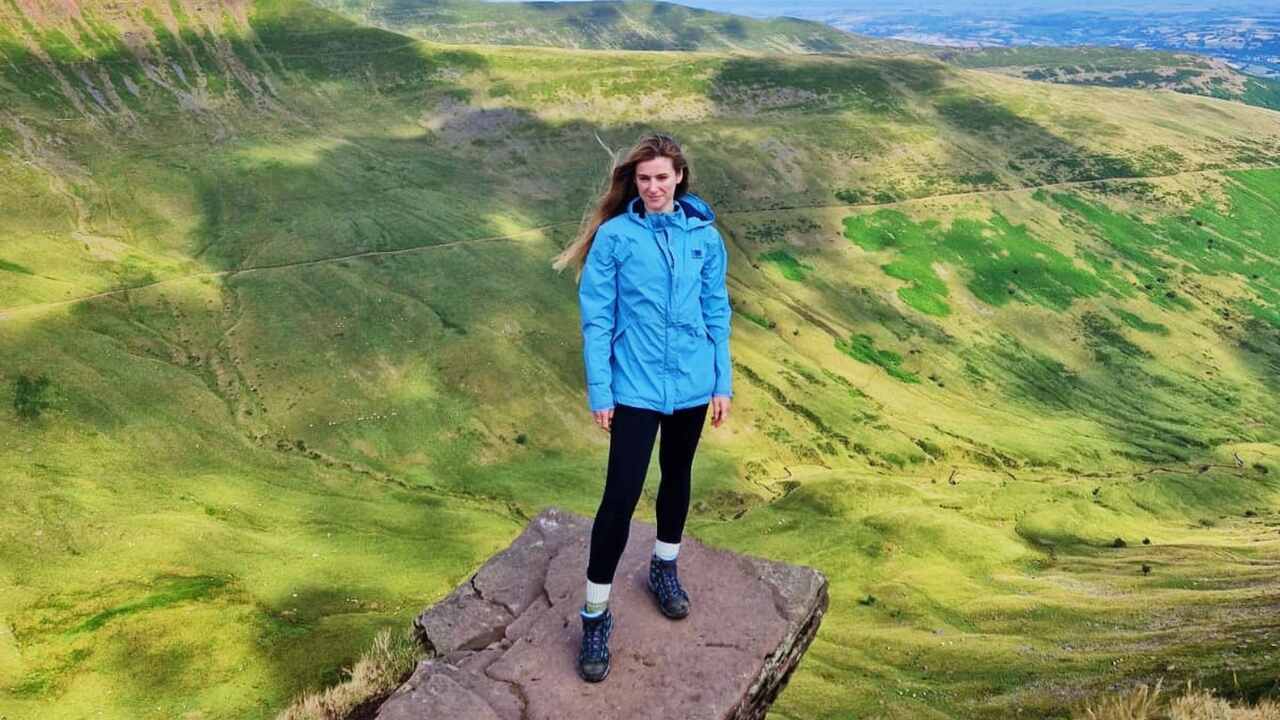 Lauren hiking in Brecon