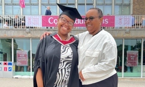 Mother and daughter at graduation