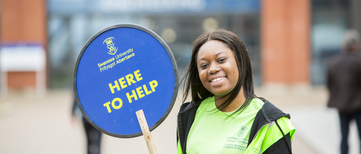 Student ambassador at open day