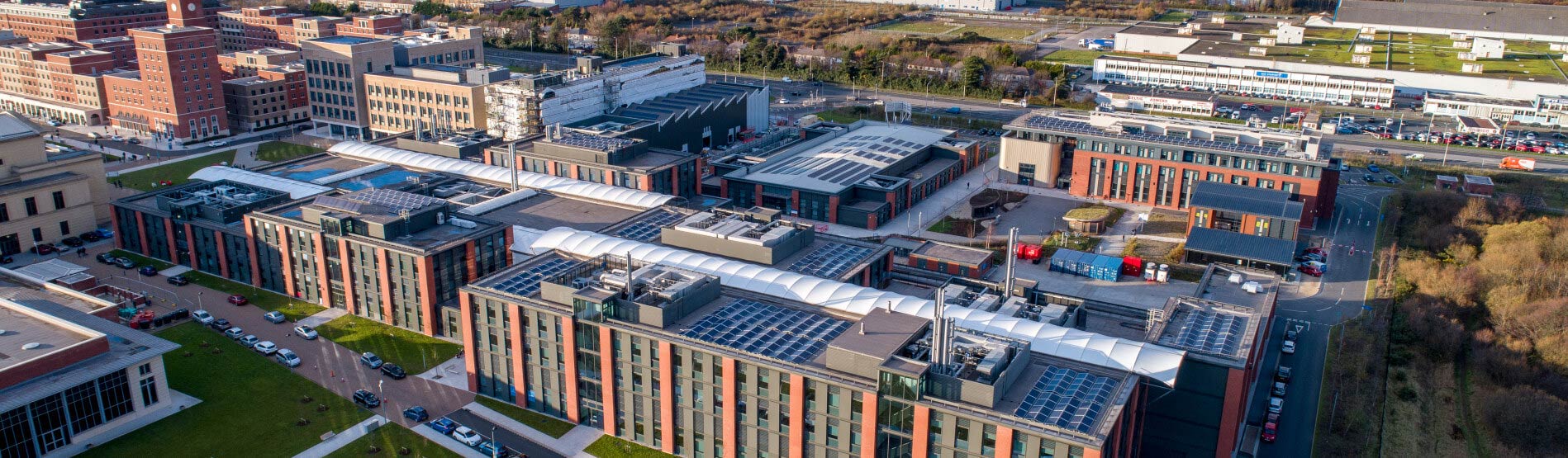 Aerial view of Bay Campus