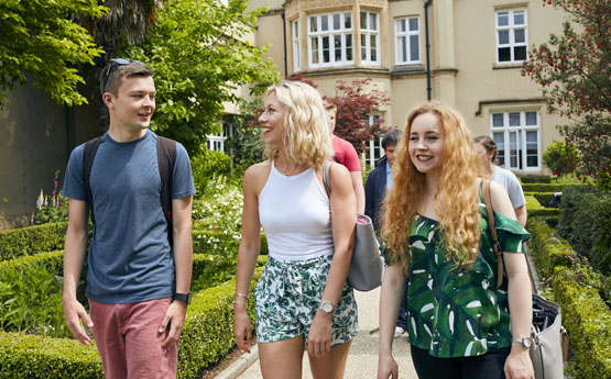 Students on campus