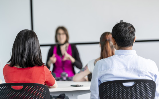 students listening to a lecturer