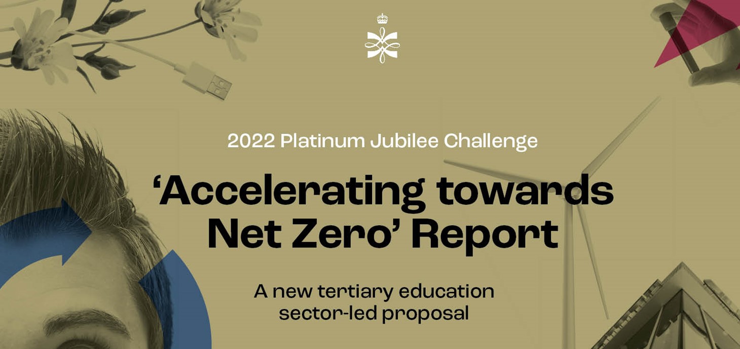 Logo: Accelerating towards Net Zero. 