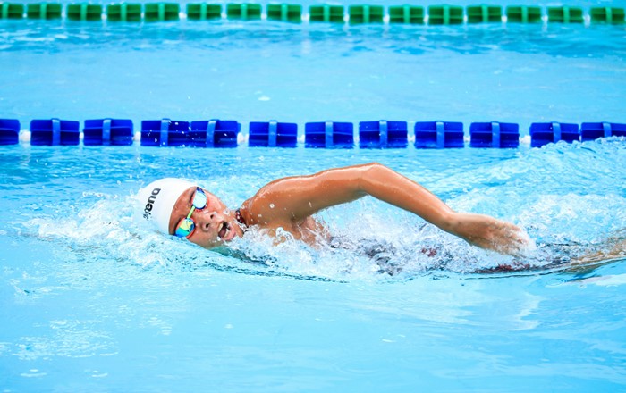 Swimmer in pool