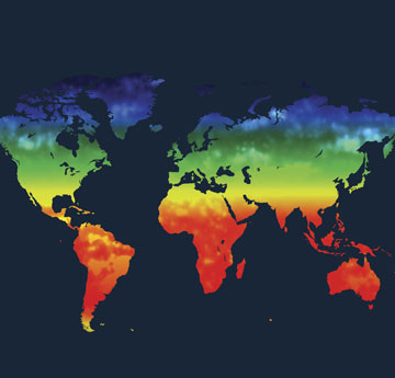 Map gwres y byd