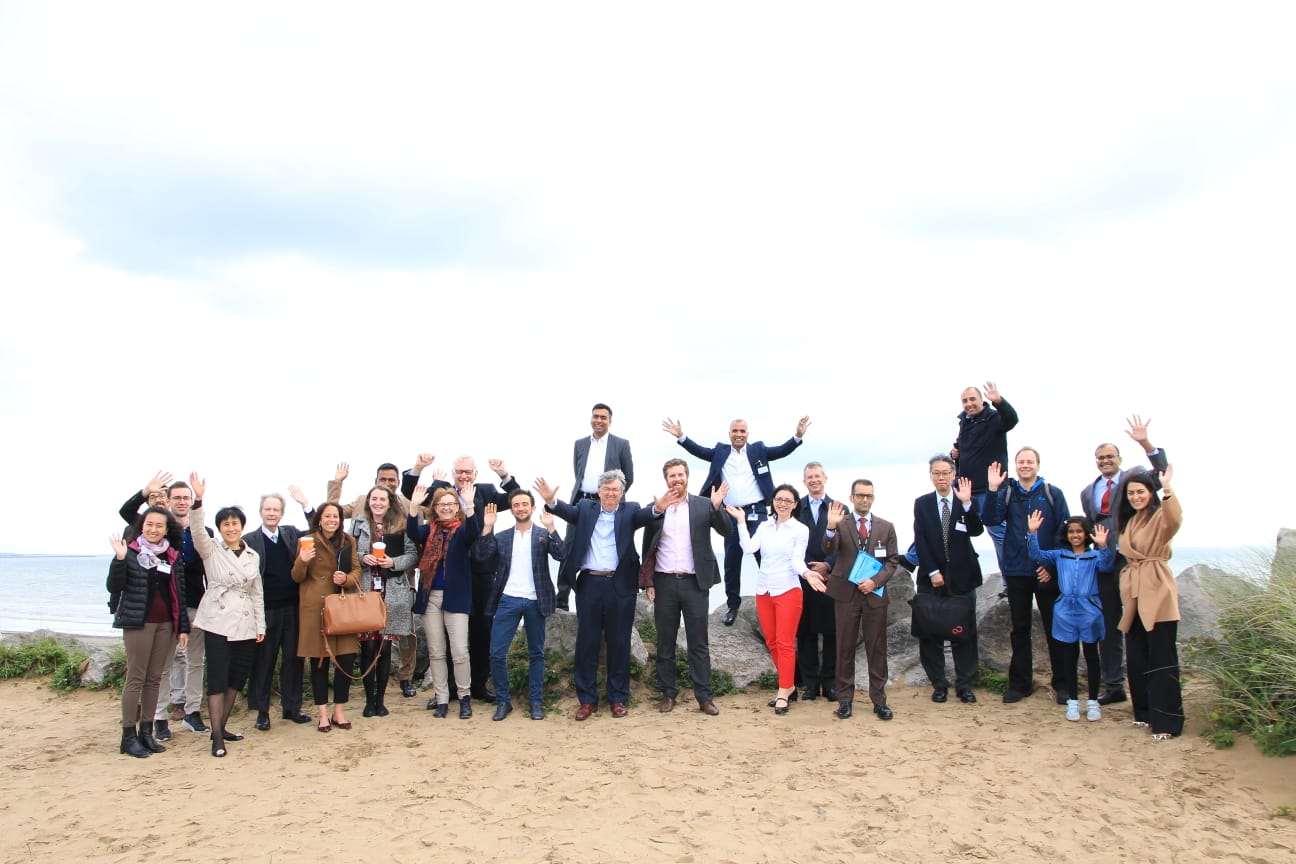 Participants on the beach