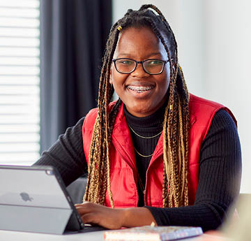 student smiling