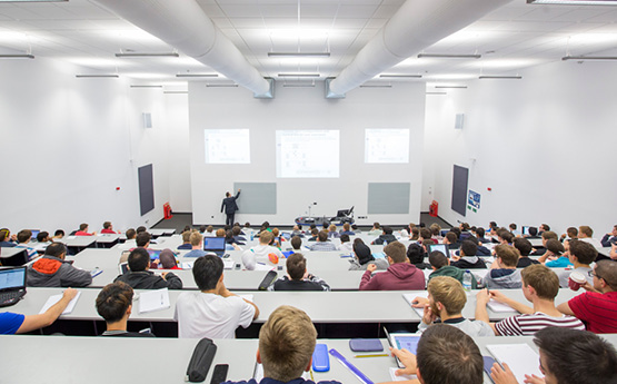 students in a lecture hall