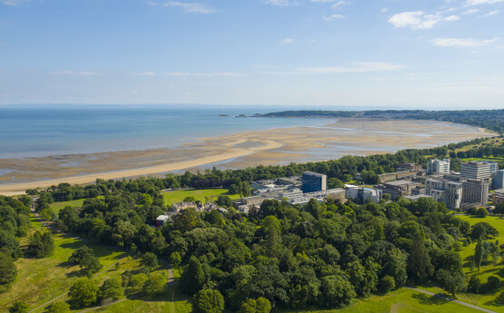 An aerial view of the Singleton Campus