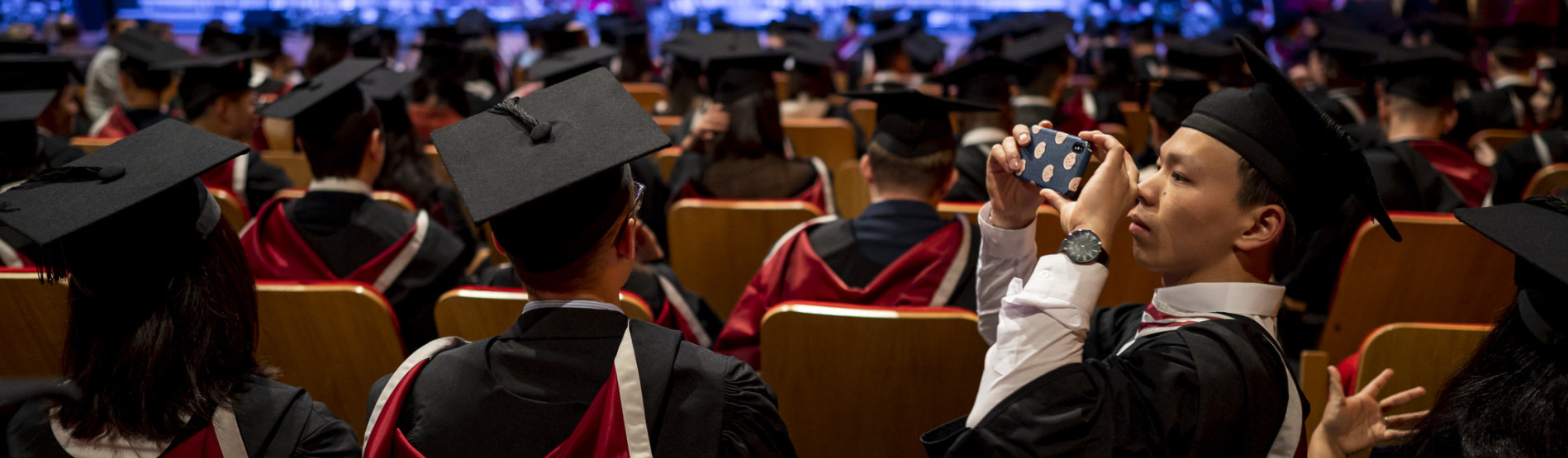 Students at their graduation ceremony