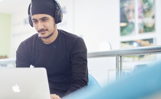 A student sitting the online SWELT exam.