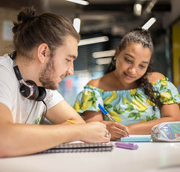 Students talking 