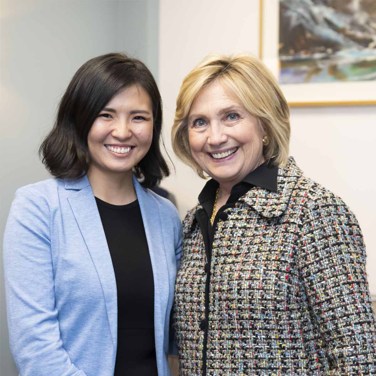 Otgontuya Davaanyam with Hillary Clinton