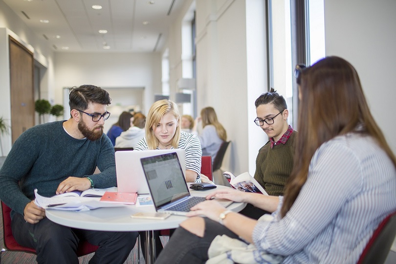 Students studying together