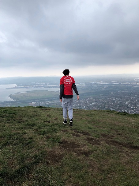 Boy looking at view