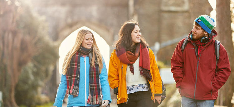 Students Walking in Singleton Park