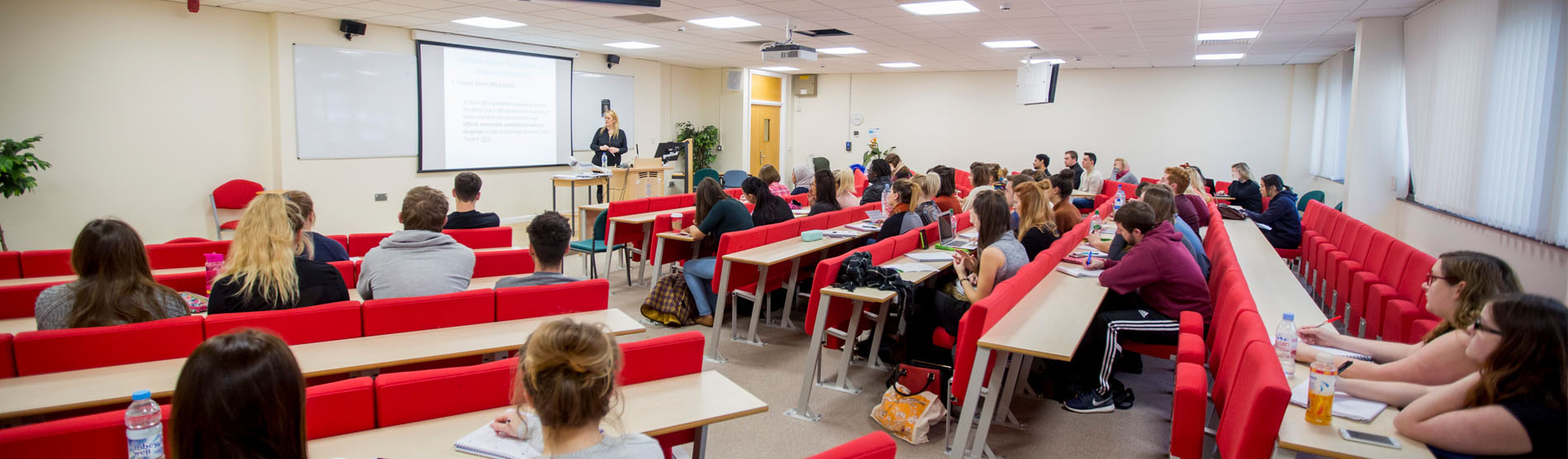 A full lecture theatre