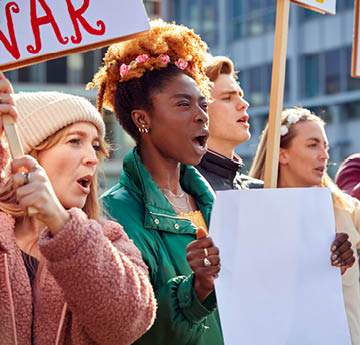 people protesting