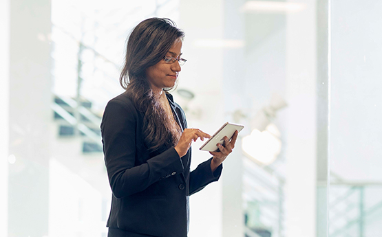 lady using iPad