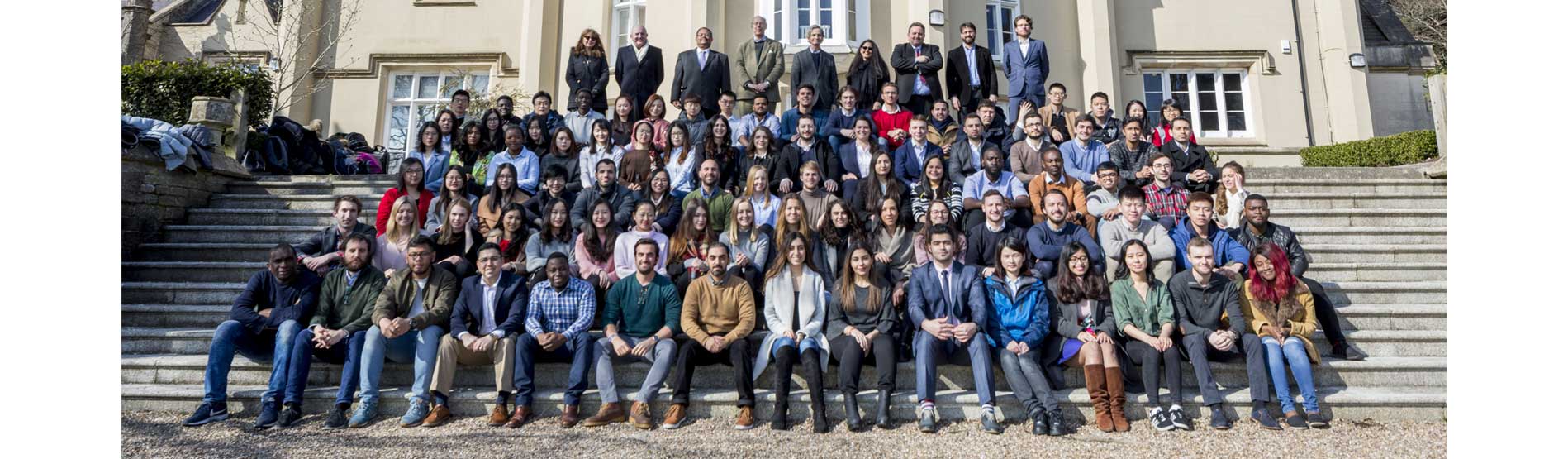 a group photo of all shipping and trade students and staff