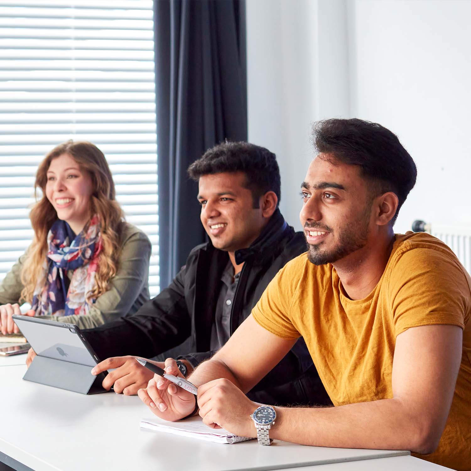 A group of students in class