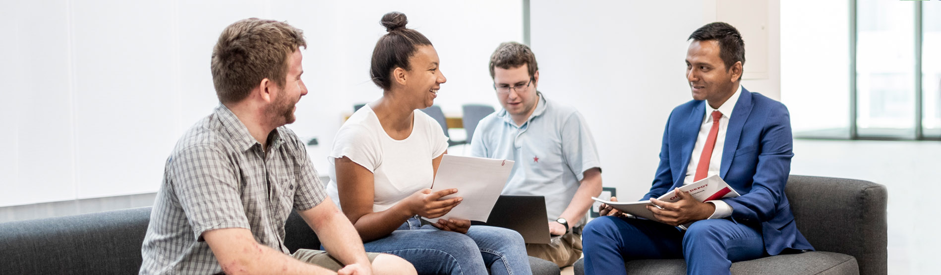 A group of students working together