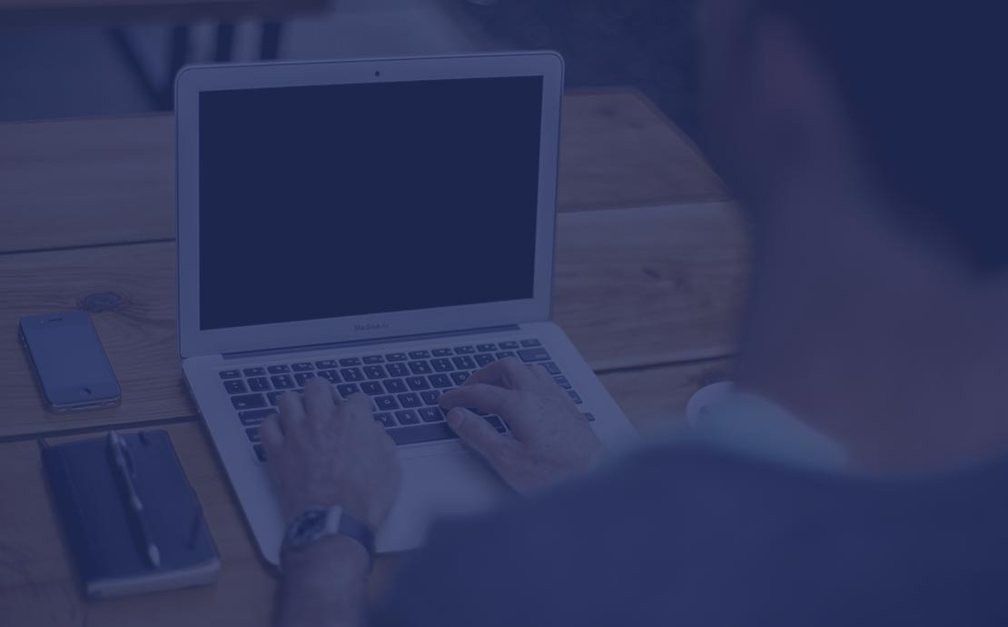 a man working on a laptop