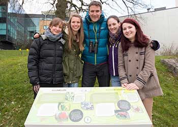 Iolo Williams opening the Swansea University Singleton Park Campus nature trail