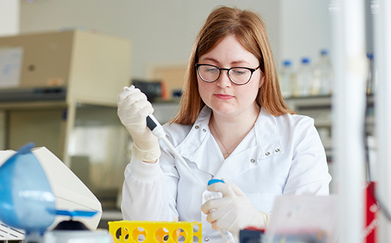 Student in Lab