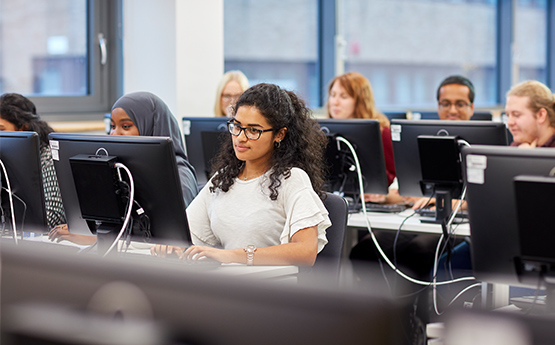 Student in Computer Lab 