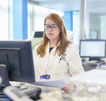 woman in a lab