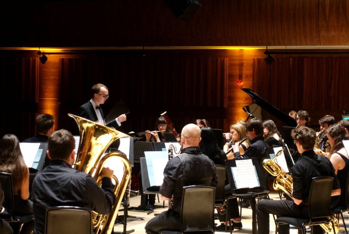 Wind Orchestra performing in the Great Hall