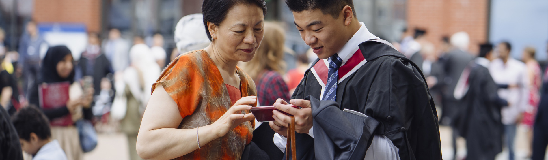 parent and child at graduation