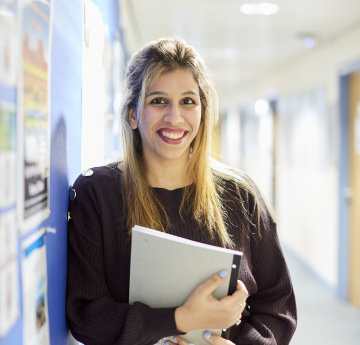 Female student smiling